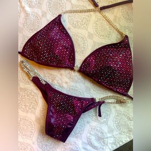Toxic Angels Cranberry competition bikini